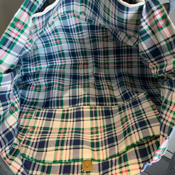 Large denim over the shoulder purse - Picture 3 of 4